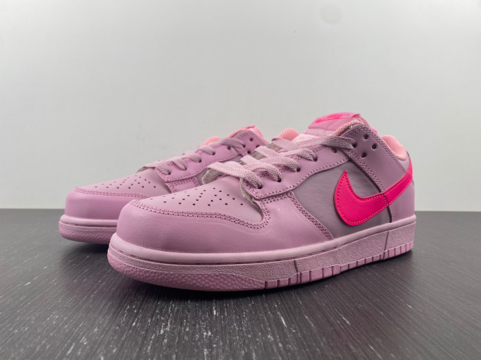 nike dunk low triple pink (ps) - dh9756-600