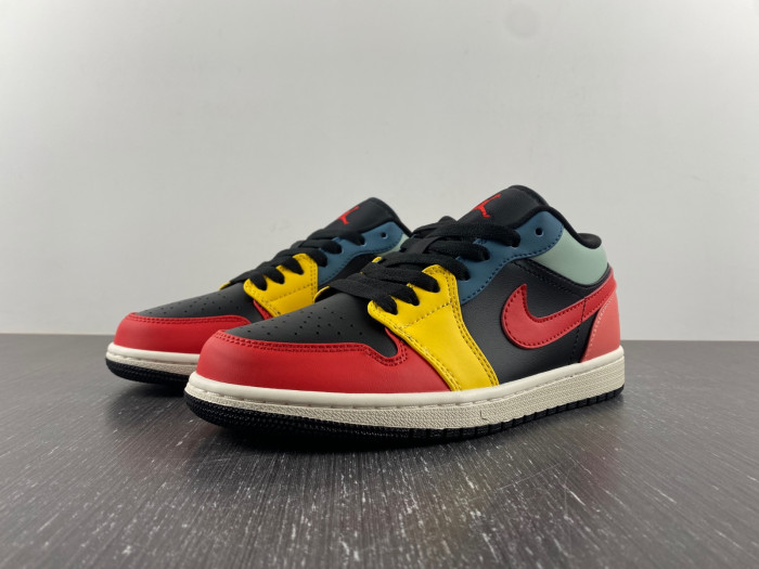 air jordan 1 low se black multi-color (w) - dn3739-060 air jordan 1 low se black multi-color (w) - dn3739-060