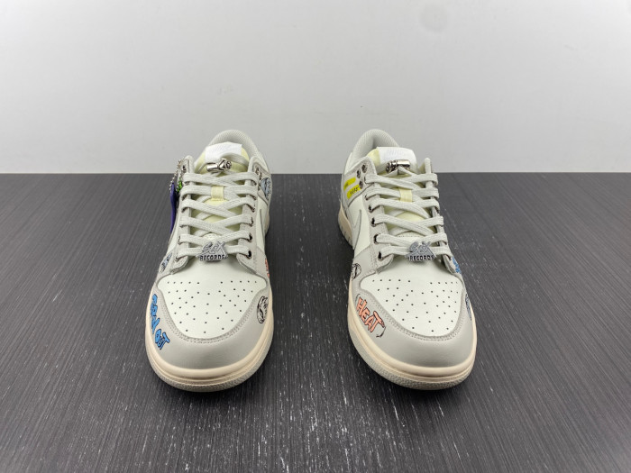 nike dunk low chrome hearts - dd1503-107-01