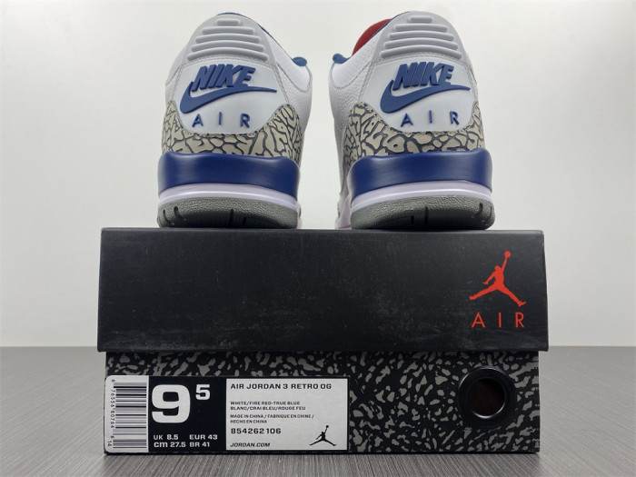 air jordan 3 retro true blue nike air first look 854262-106