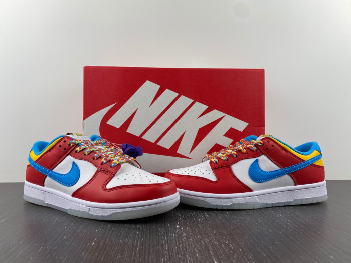 lebron james nike dunk low fruity pebbles dh8009-600