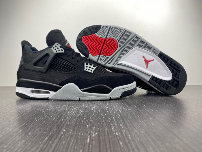 air jordan 4 black canvas dh7138-006