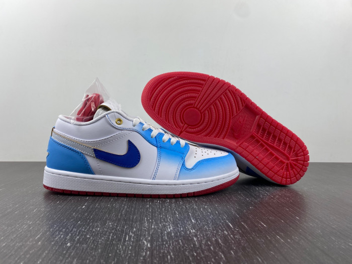 air jordan 1 low gs white university blue fn8895-141