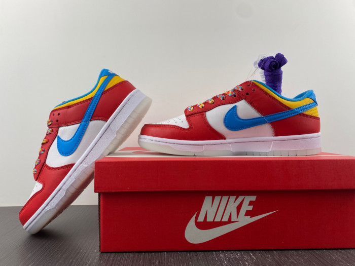 lebron james nike dunk low fruity pebbles dh8009-600