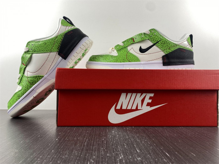 nike dunk low disrupt 2 green snakeskin dv1491-101