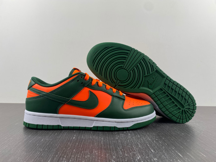 nike dunk low "miami hurricanes" dd1391-300