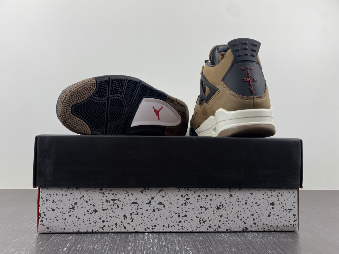 travis scott x air jordan 4 retro brown aj4-882335