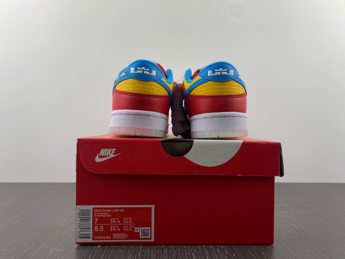 lebron james nike dunk low fruity pebbles dh8009-600