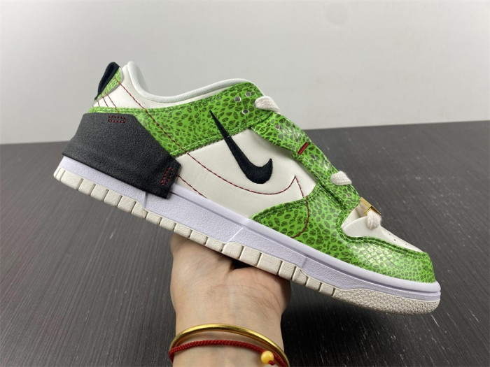 nike dunk low disrupt 2 green snakeskin dv1491-101