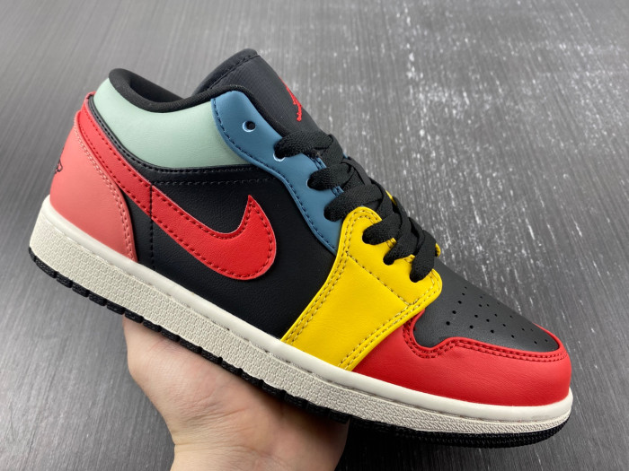 air jordan 1 low se black multi-color (w) - dn3739-060