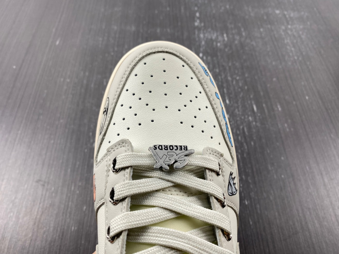 nike dunk low chrome hearts - dd1503-107-01