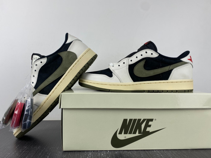 travis scott x air jordan 1 low og olive dz4137-106