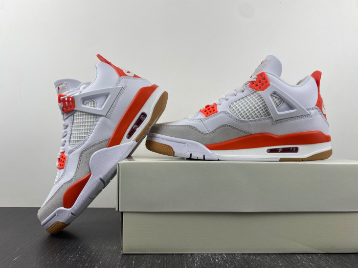 air jordan 4 white and orange dr5415-108