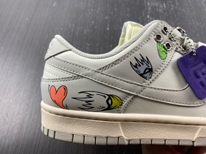 nike dunk low chrome hearts - dd1503-107-01