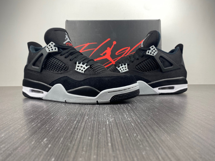 air jordan 4 black canvas dh7138-006