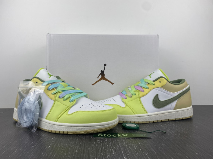 jordan 1 low sail white oil green - fd9906-131