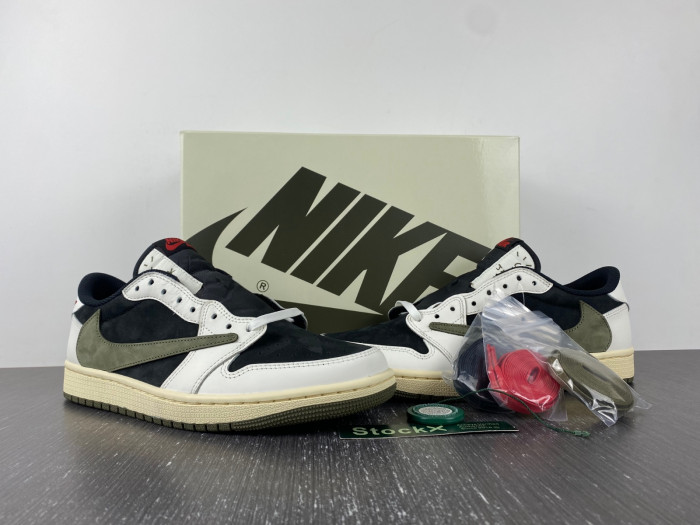 travis scott x air jordan 1 low og olive dz4137-106