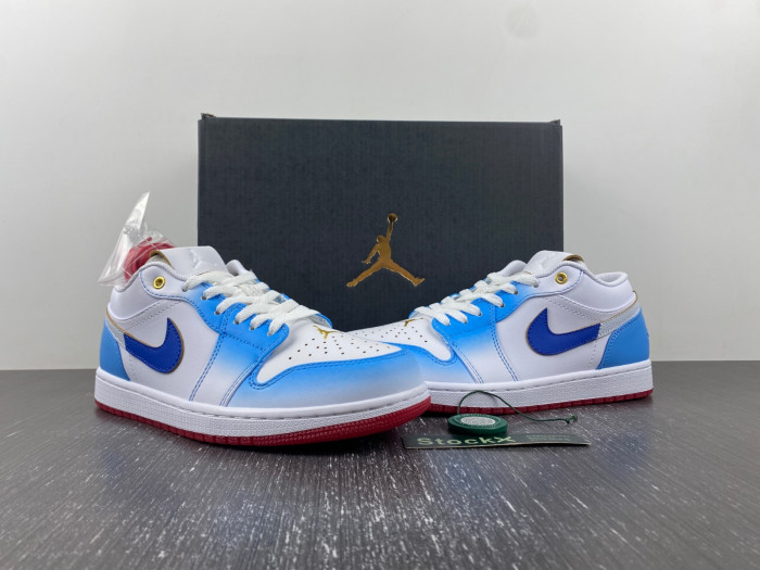 air jordan 1 low gs white university blue fn8895-141