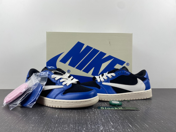 travis scott x air jordan 1 low blue and black dm7866-225