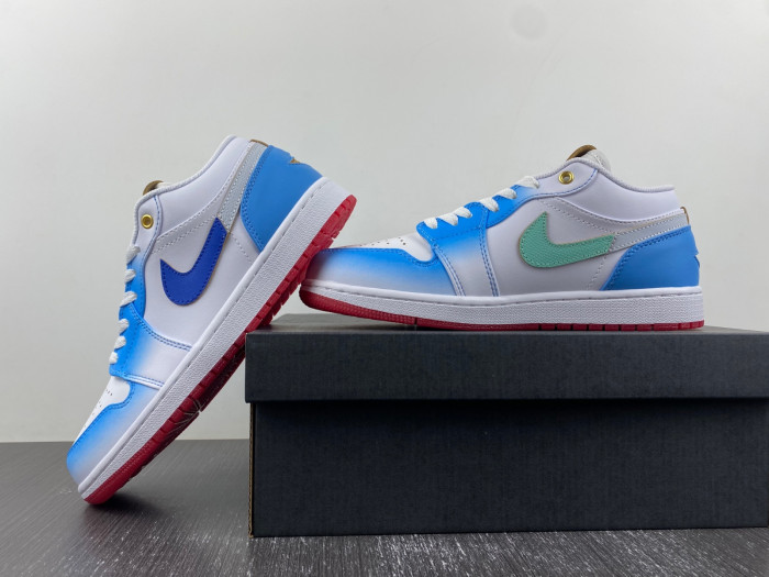 air jordan 1 low gs white university blue fn8895-141
