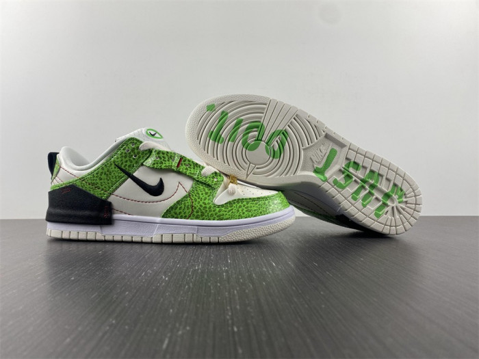 nike dunk low disrupt 2 green snakeskin dv1491-101