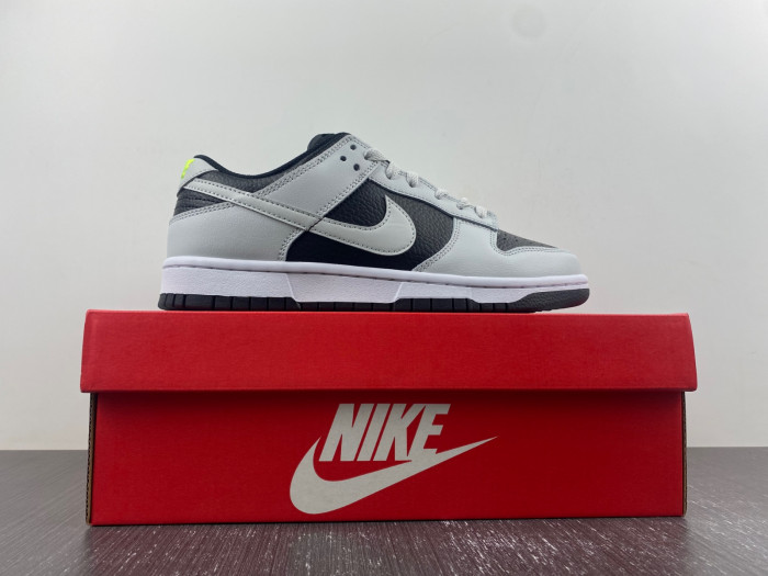 nike dunk low grey panda volt - fd9756-001