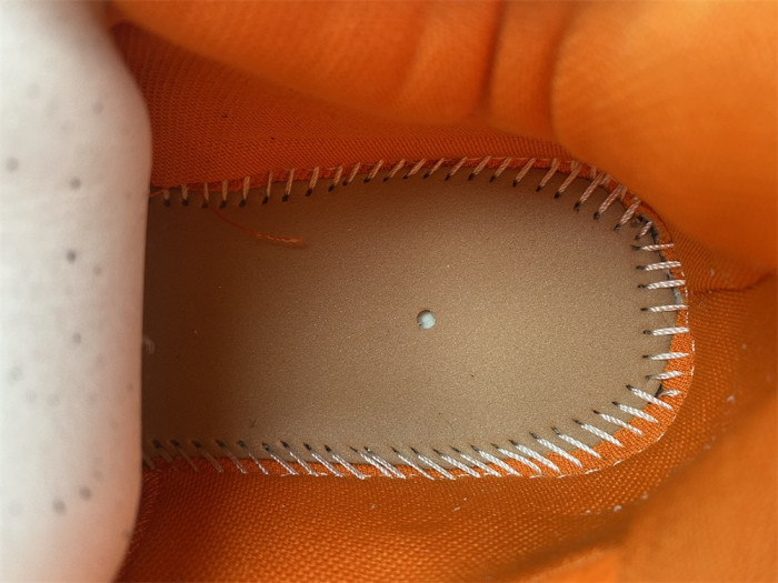 blcg runner sneaker in white, orange and black mesh and nylon blc52001