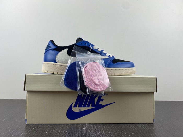 travis scott x air jordan 1 low blue and black dm7866-225