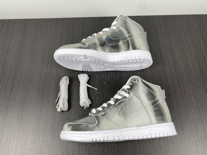 nike dunk high clot metallic silver - dh4444-900