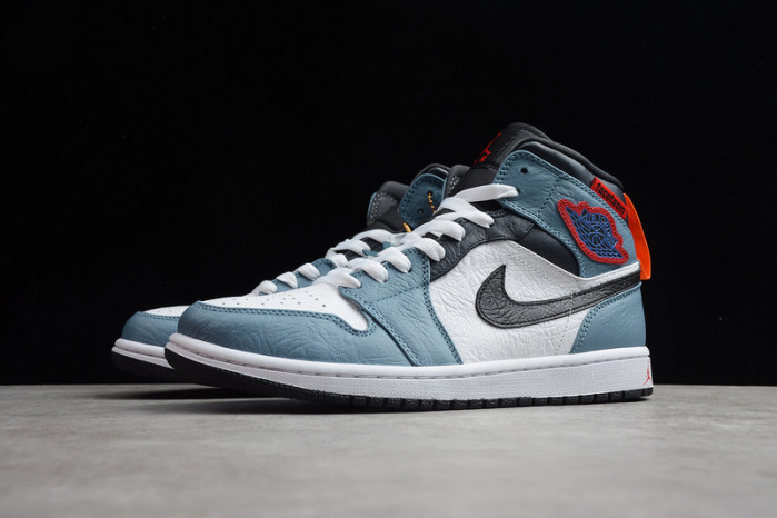 air jordan 1 F**etasm x mid fearless blue white cu2802-100
