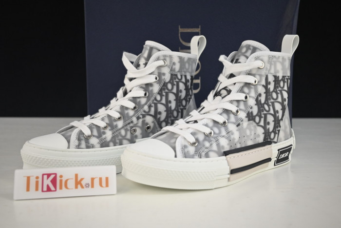 d10r b23 high top logo oblique sneakers