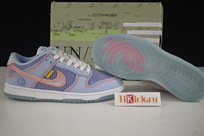 union x nike dunk low blue dj9649-400