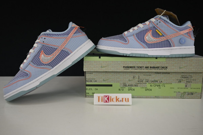 union x nike dunk low blue dj9649-400