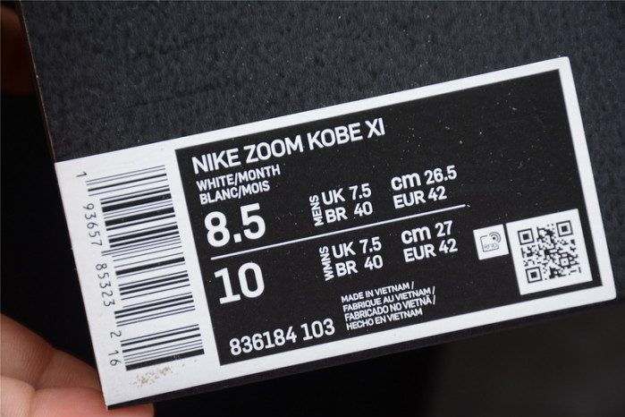 nike kobe 11 em low summer pack - 836183-103