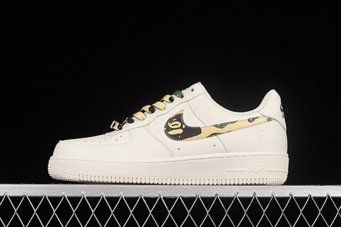 bape x nike air force 1''07 low army green aa1365-118