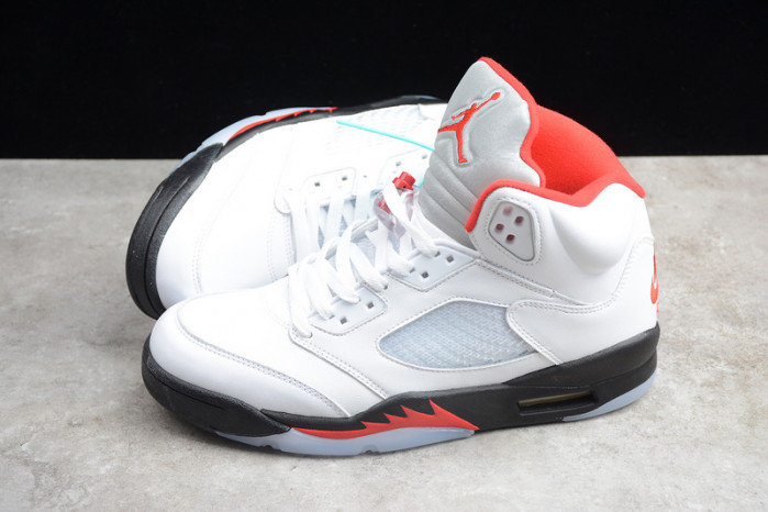 air jordan 5 retro fire red silver tongue (2020) da1911-102