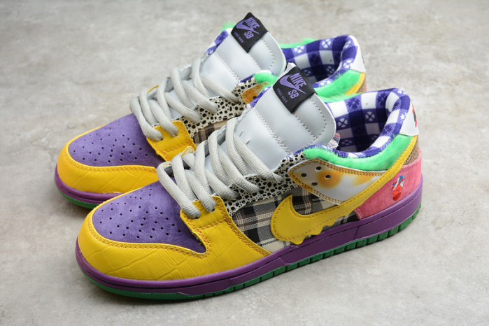 nike duck low pro purple yellow 318403-137