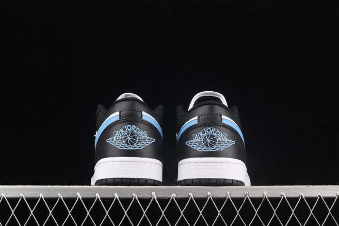 air jordan 1 low black university blue white (w) - dc0774-041