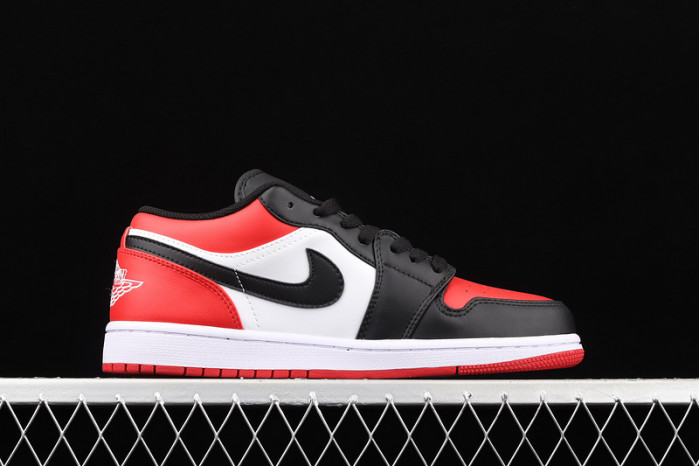air jordan 1 low bred toe - 553558-612