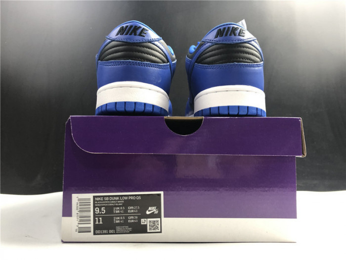 nike dunk low retro black hyper cobalt (2021) dd1391-001
