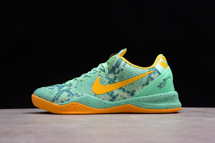 nike kobe 8 system green glow laser orange 555035-304
