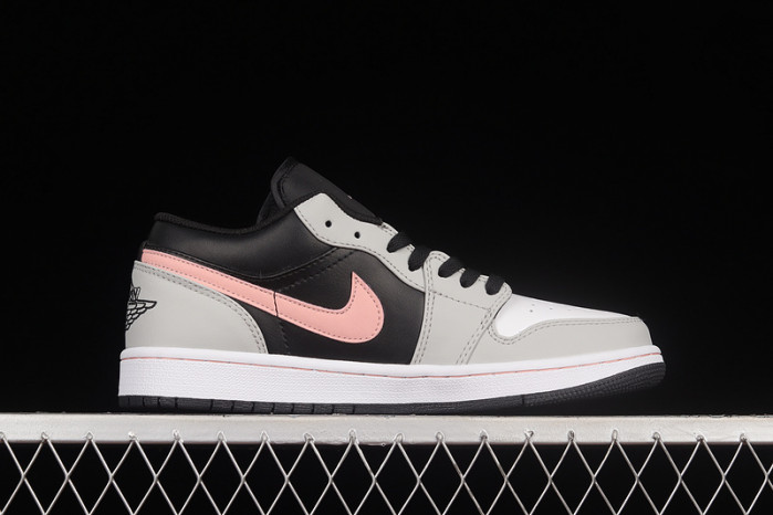 air jordan 1 low black grey pink - 553558-062