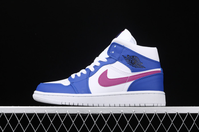air jordan 1 mid hyper royal/hyper violet-white 554724-451 air jordan 1 mid hyper royal/hyper violet-white 554724-451