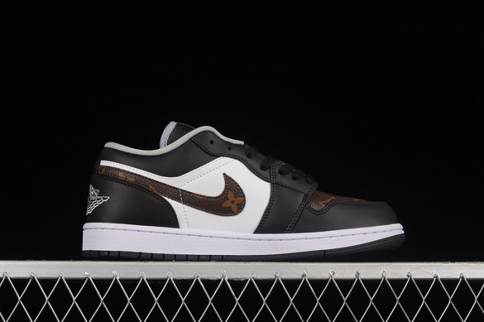 air jordan 1 low aj1 black white brown 553558-039-001