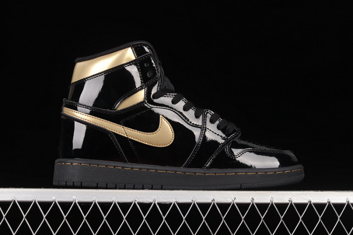 air jordan 1 retro high black metallic gold (2020) 555088-032