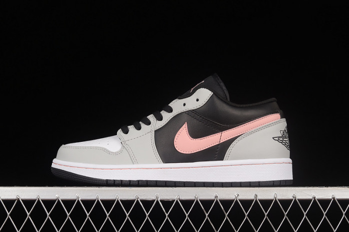 air jordan 1 low black grey pink - 553558-062