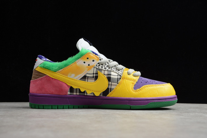 nike duck low pro purple yellow 318403-137