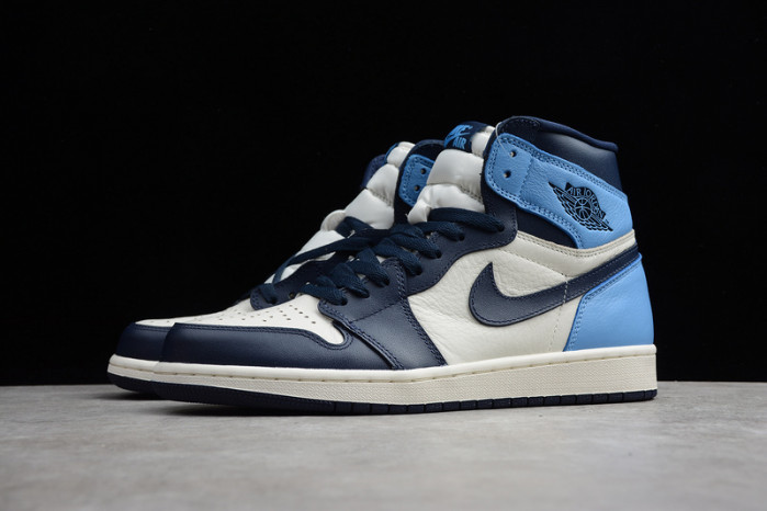 air jordan 1 retro high og | unc - obsidian university blue 555088-140