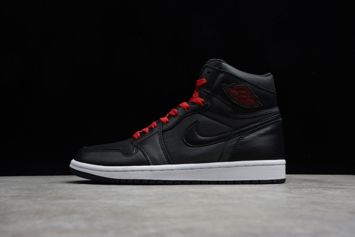 air jordan 1 black satin gym red 555088-060