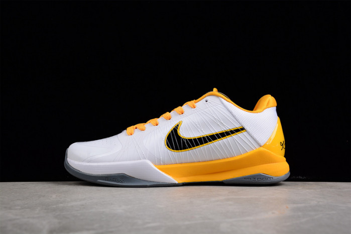 nike zoom kobe v summite white black yellow 386430-104
